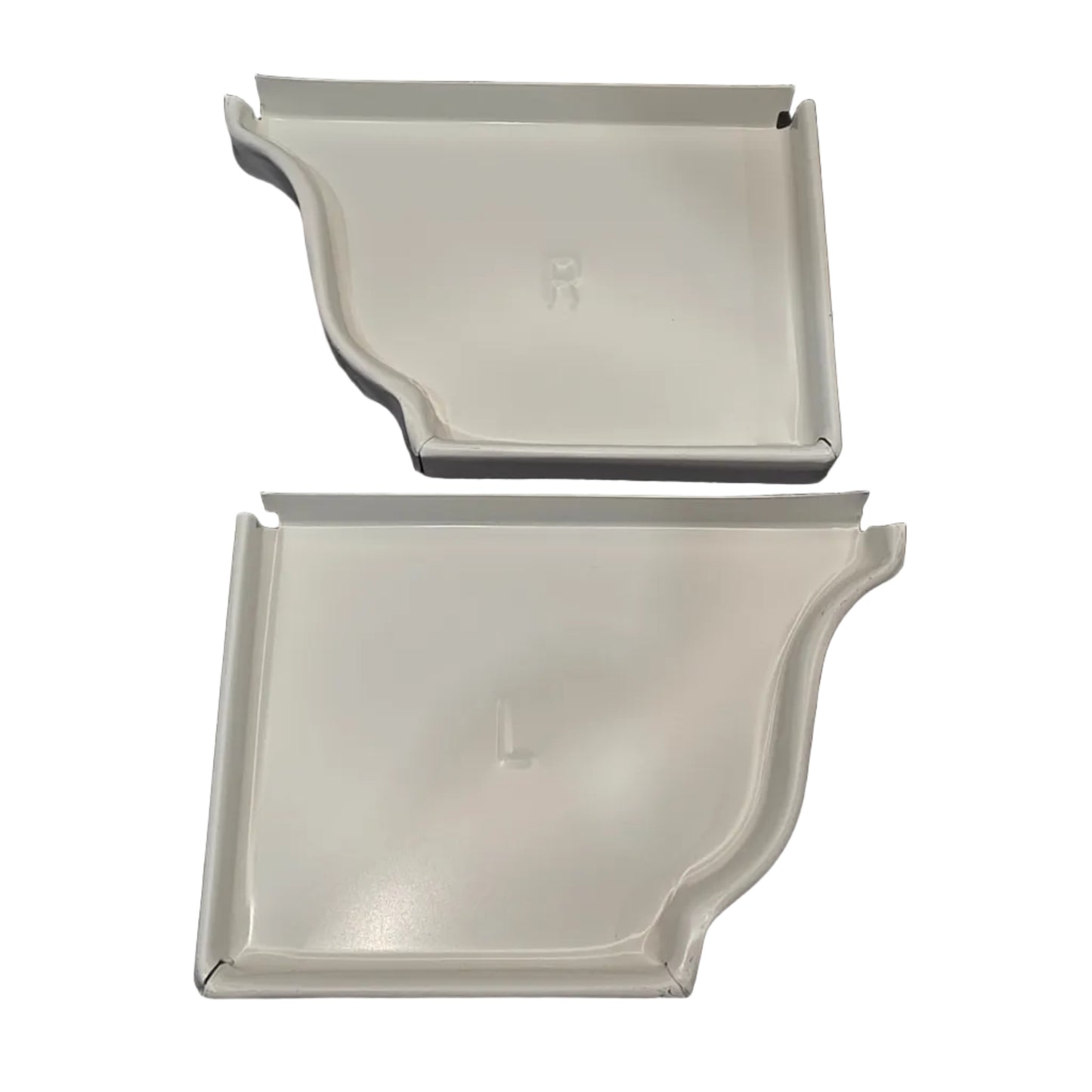 6 inch K-style aluminum gutter end cap left right pair white professional 027 thickness watertight seal fascia protection 6K ogee profile contractor DIY Damascus Oregon GutterAll