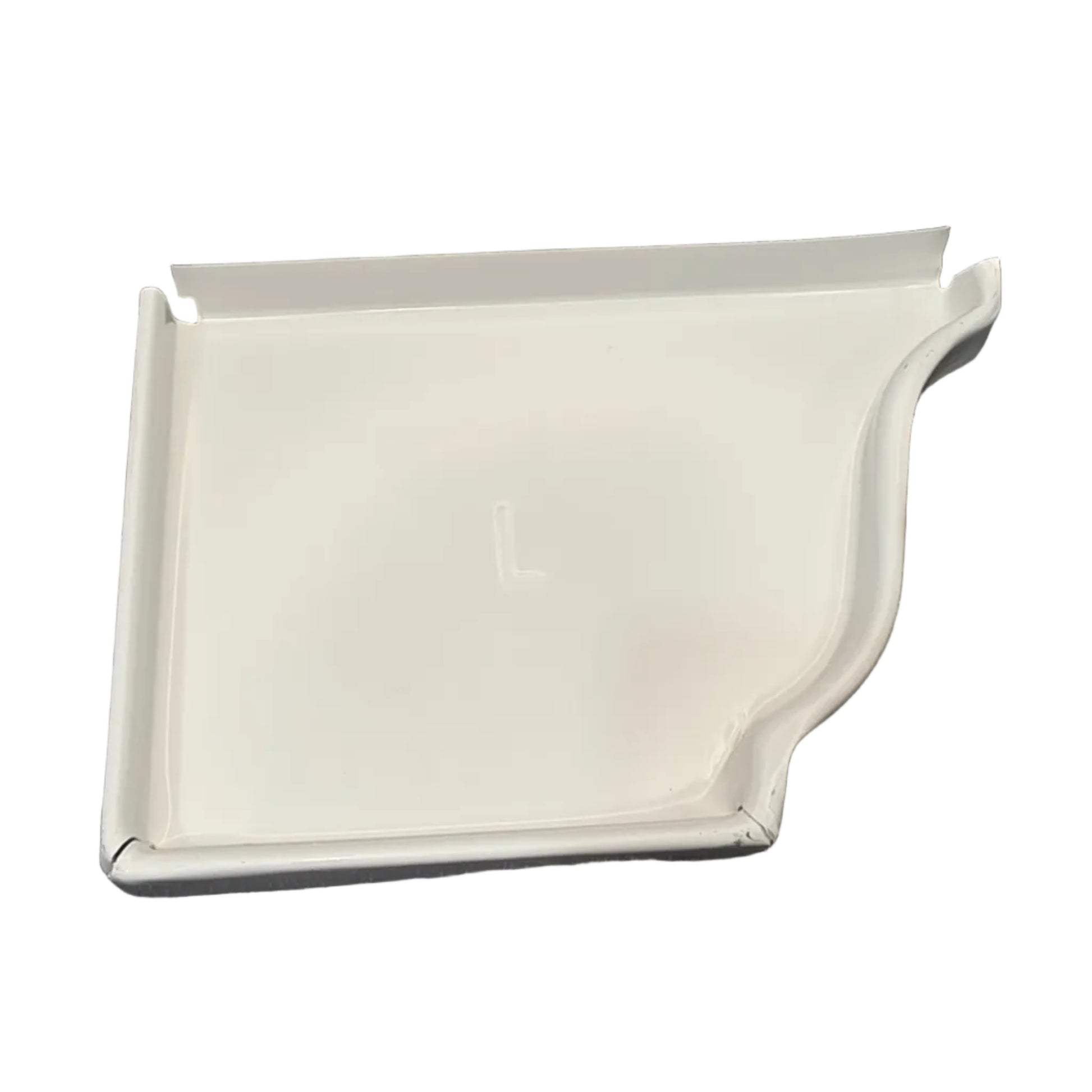6 inch K-style aluminum gutter end cap left right pair white professional 027 thickness watertight seal fascia protection 6K ogee profile contractor DIY Damascus Oregon GutterAll