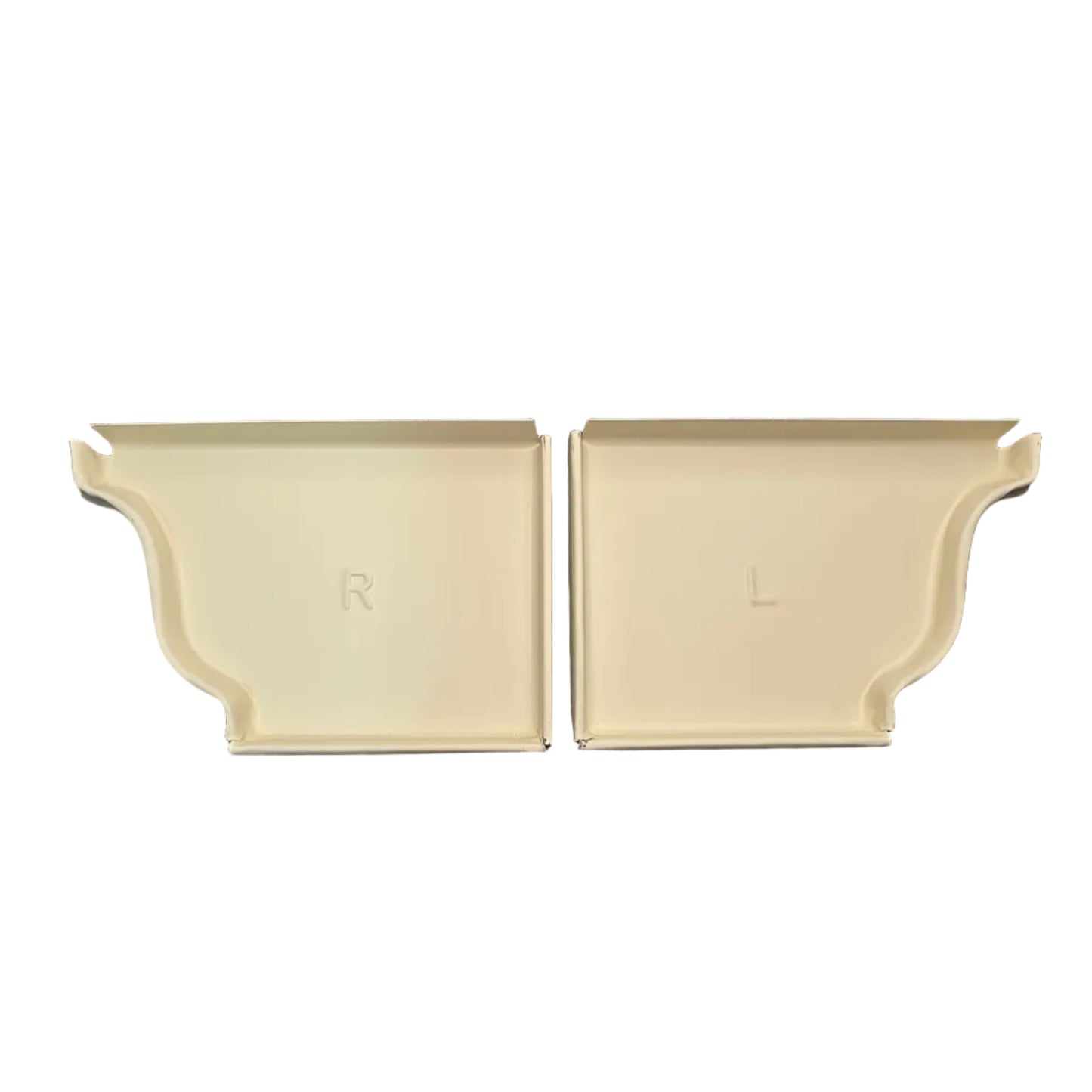 6 inch K-style aluminum gutter end cap left right pair white professional 027 thickness watertight seal fascia protection 6K ogee profile contractor DIY Damascus Oregon GutterAll