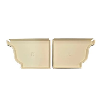 6 inch K-style aluminum gutter end cap left right pair white professional 027 thickness watertight seal fascia protection 6K ogee profile contractor DIY Damascus Oregon GutterAll