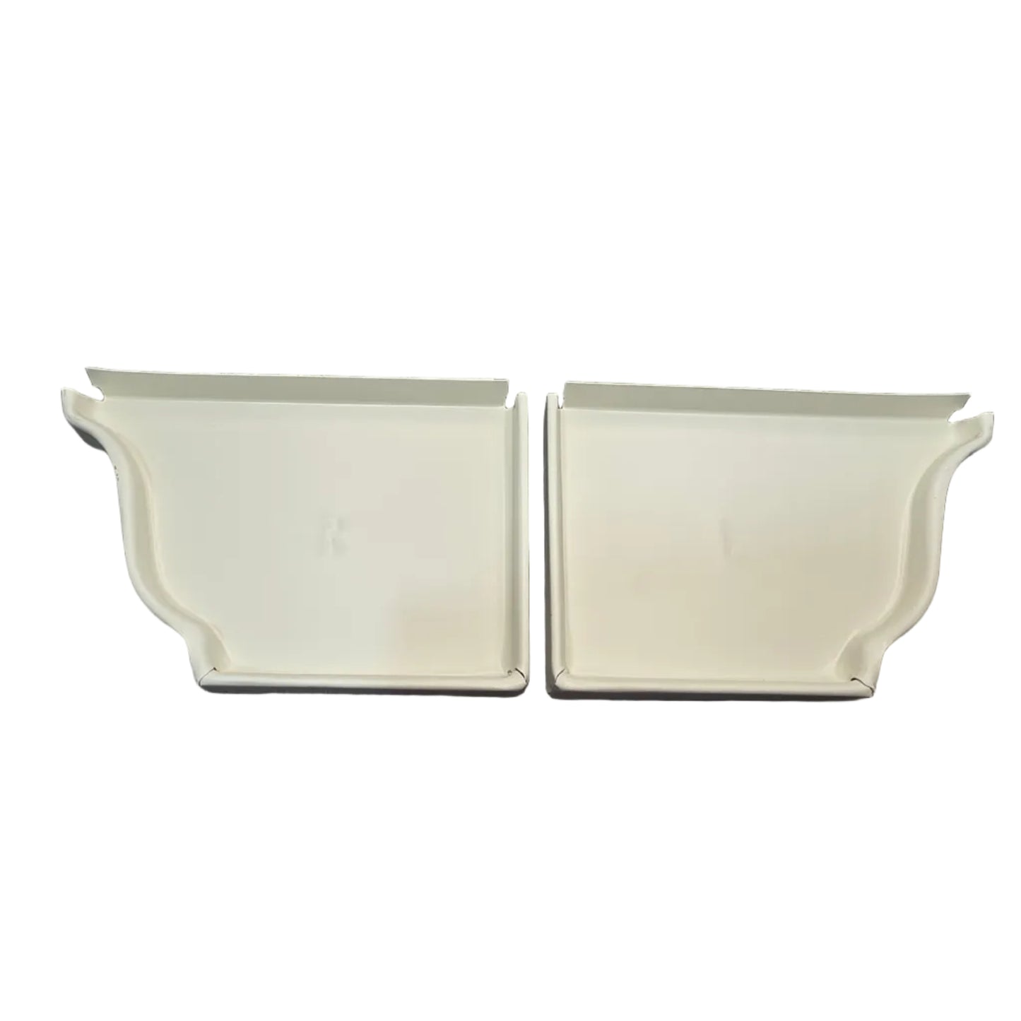 6 inch K-style aluminum gutter end cap left right pair white professional 027 thickness watertight seal fascia protection 6K ogee profile contractor DIY Damascus Oregon GutterAll