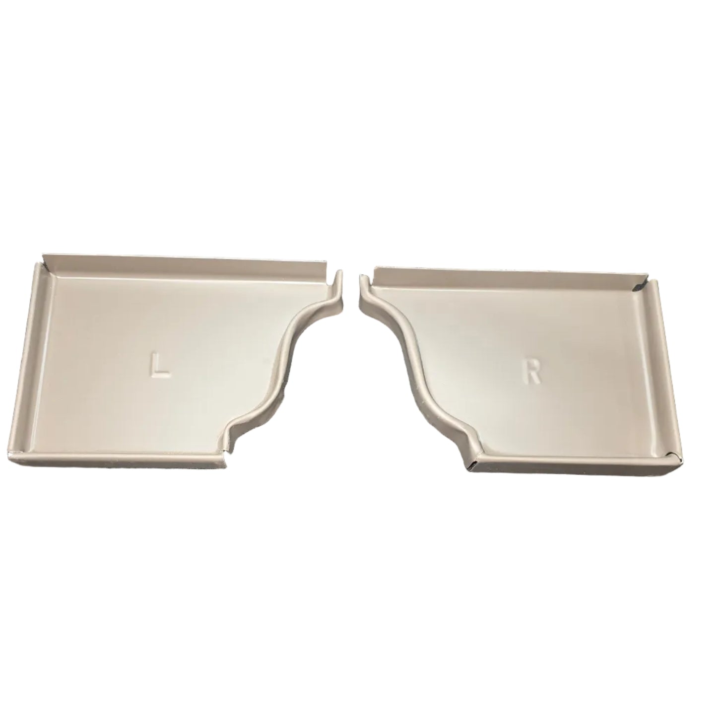 6 inch K-style aluminum gutter end cap left right pair white professional 027 thickness watertight seal fascia protection 6K ogee profile contractor DIY Damascus Oregon GutterAll