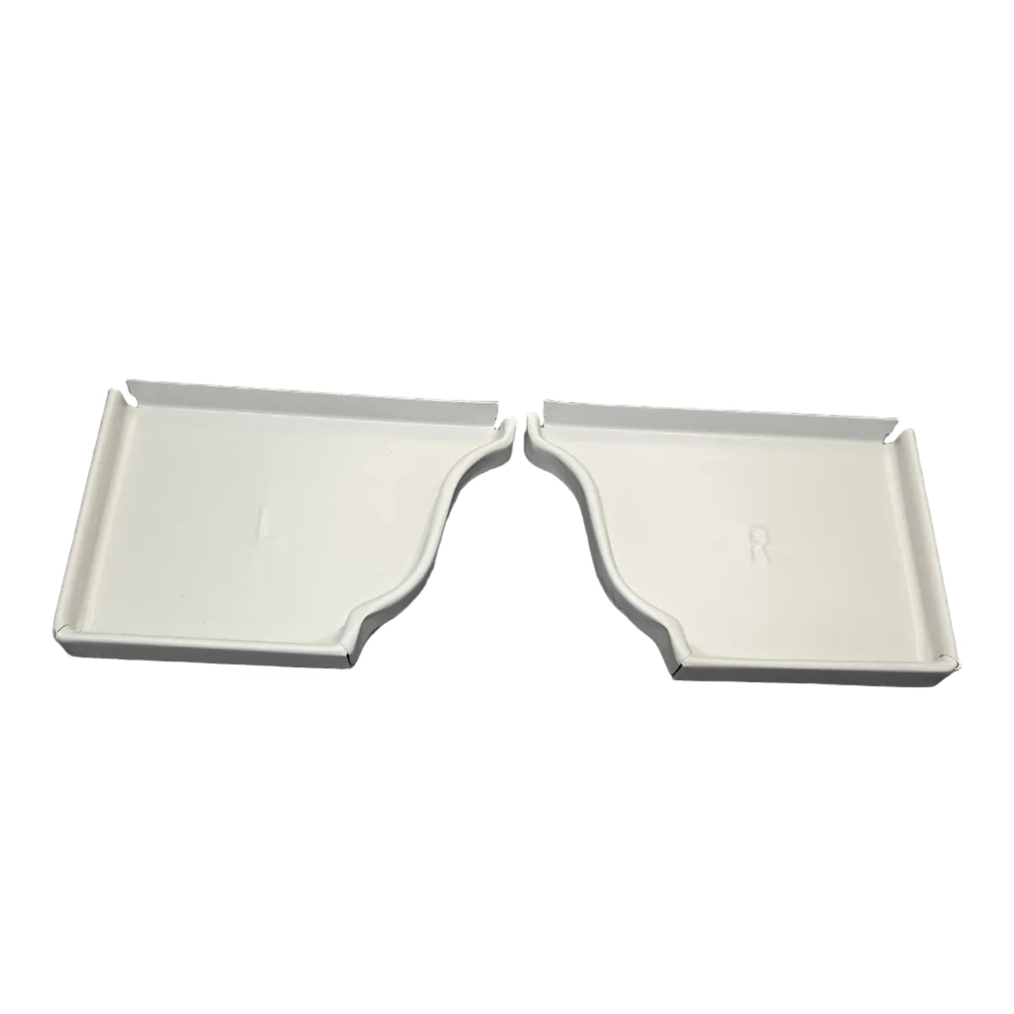6 inch K-style aluminum gutter end cap left right pair white professional 027 thickness watertight seal fascia protection 6K ogee profile contractor DIY Damascus Oregon GutterAll