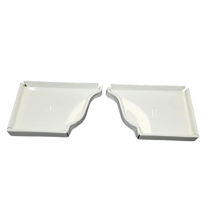 6 inch K-style aluminum gutter end cap left right pair white professional 027 thickness watertight seal fascia protection 6K ogee profile contractor DIY Damascus Oregon GutterAll