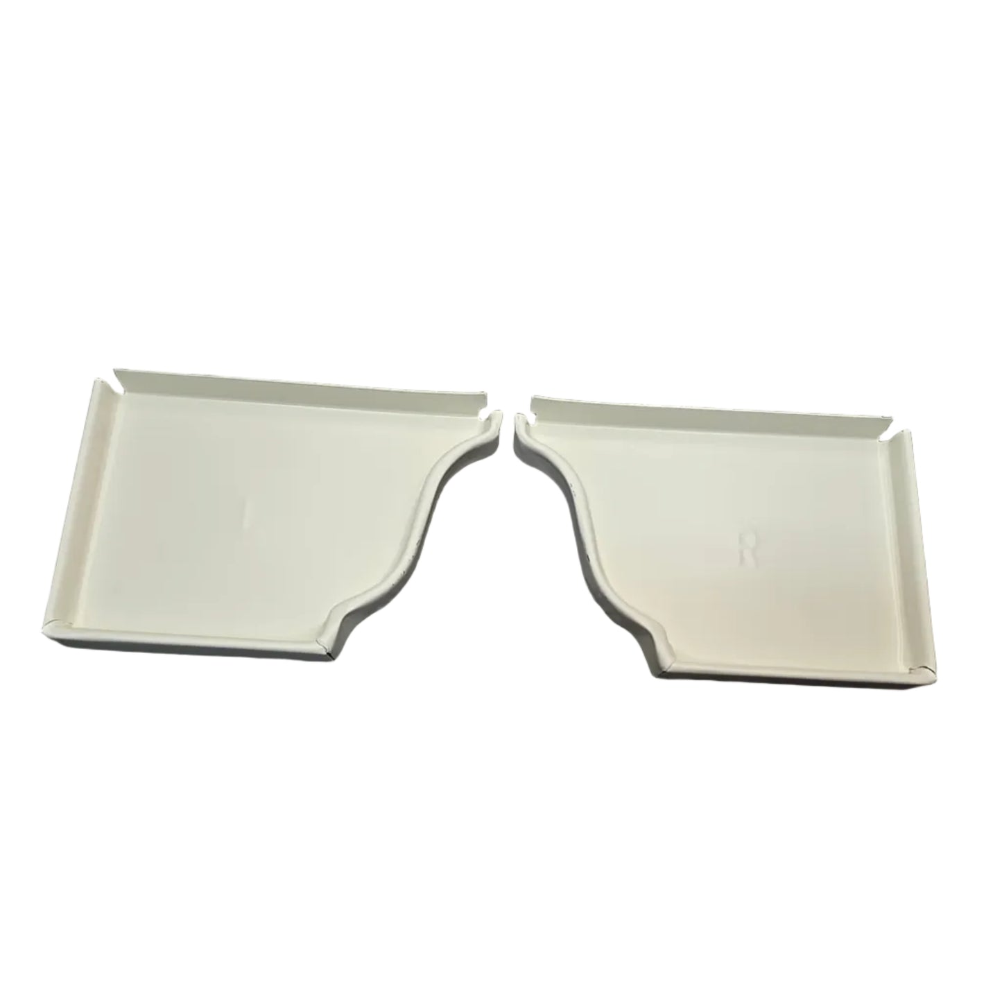 6 inch K-style aluminum gutter end cap left right pair white professional 027 thickness watertight seal fascia protection 6K ogee profile contractor DIY Damascus Oregon GutterAll