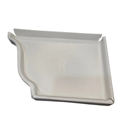 6 inch K-style aluminum gutter end cap left right pair white professional 027 thickness watertight seal fascia protection 6K ogee profile contractor DIY Damascus Oregon GutterAll