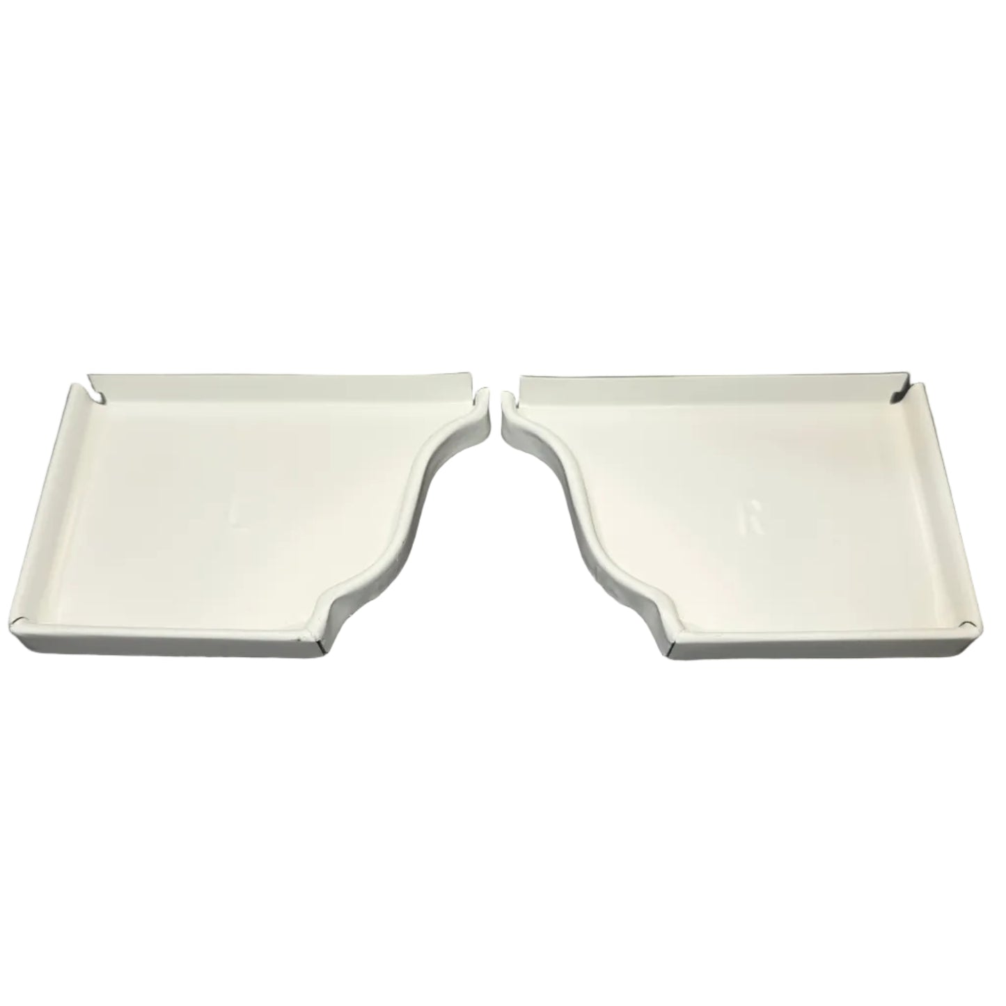 6 inch K-style aluminum gutter end cap left right pair white professional 027 thickness watertight seal fascia protection 6K ogee profile contractor DIY Damascus Oregon GutterAll