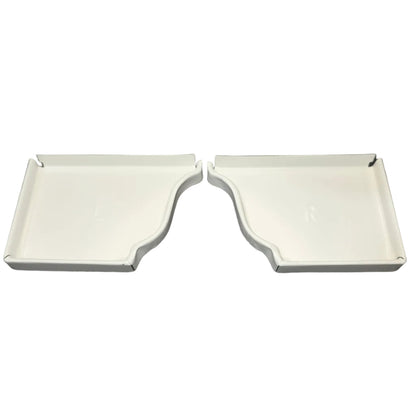 6 inch K-style aluminum gutter end cap left right pair white professional 027 thickness watertight seal fascia protection 6K ogee profile contractor DIY Damascus Oregon GutterAll