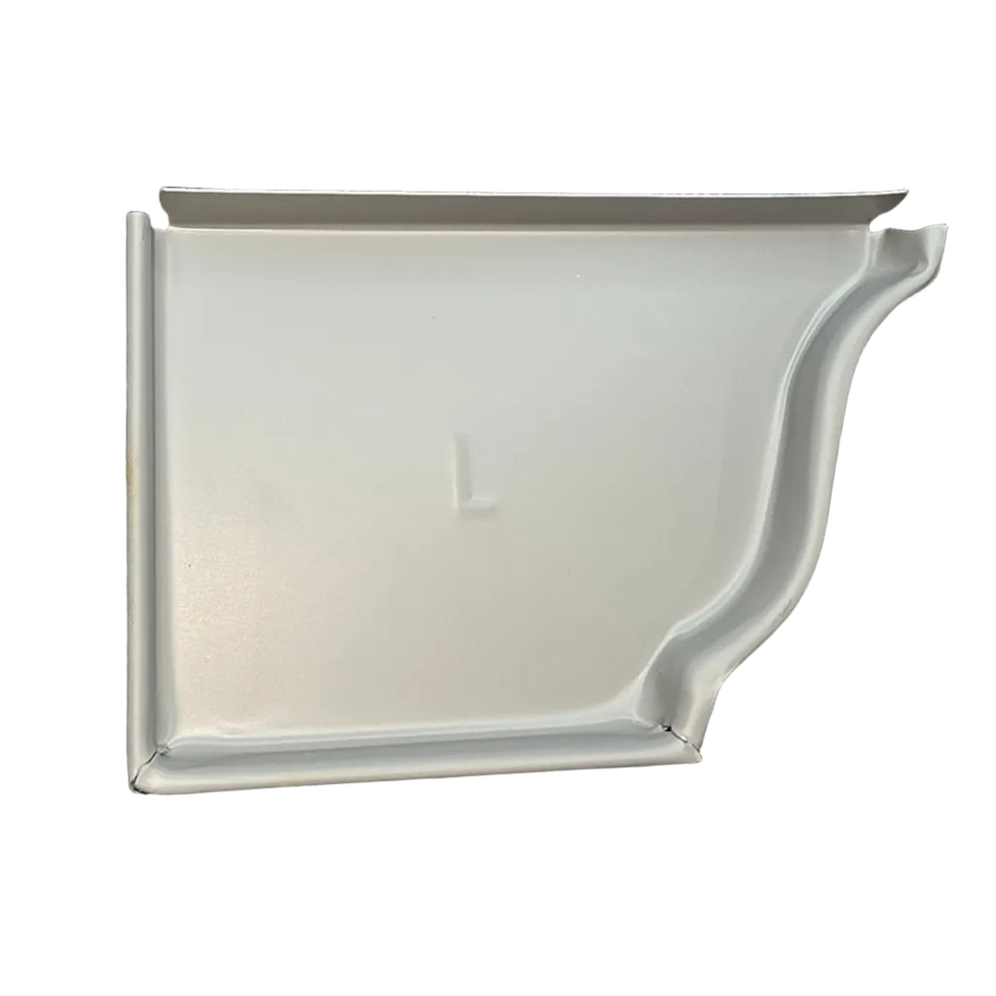 6 inch K-style aluminum gutter end cap left right pair white professional 027 thickness watertight seal fascia protection 6K ogee profile contractor DIY Damascus Oregon GutterAll