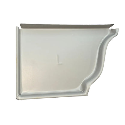 6 inch K-style aluminum gutter end cap left right pair white professional 027 thickness watertight seal fascia protection 6K ogee profile contractor DIY Damascus Oregon GutterAll