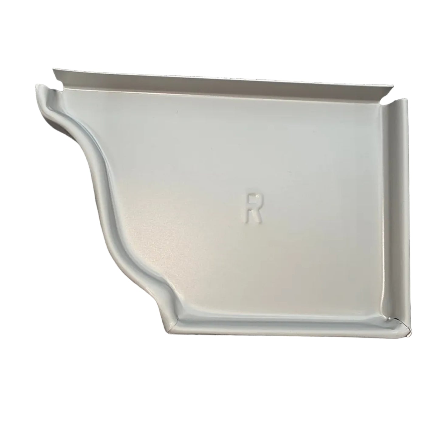 6 inch K-style aluminum gutter end cap left right pair white professional 027 thickness watertight seal fascia protection 6K ogee profile contractor DIY Damascus Oregon GutterAll
