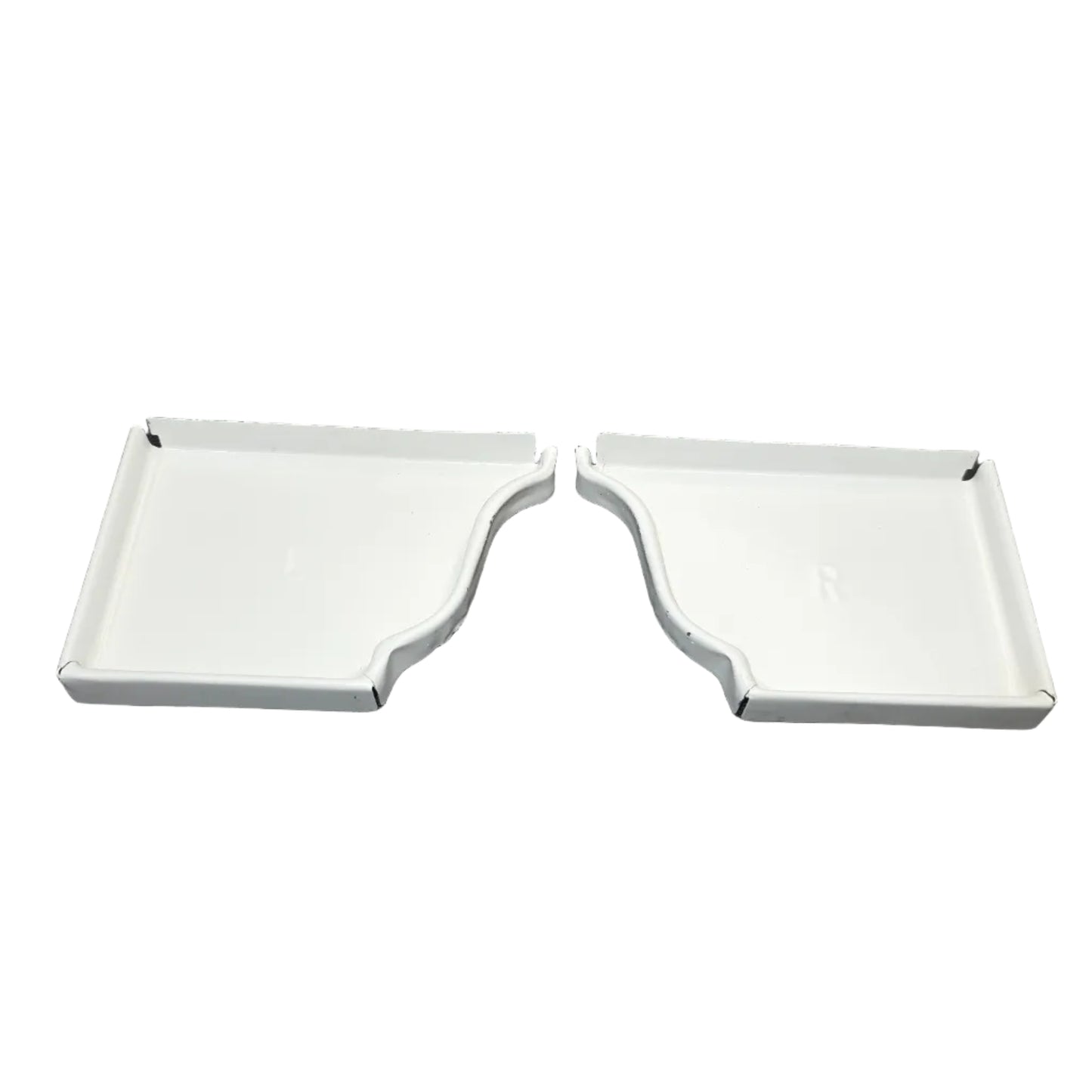 6 inch K-style aluminum gutter end cap left right pair white professional 027 thickness watertight seal fascia protection 6K ogee profile contractor DIY Damascus Oregon GutterAll