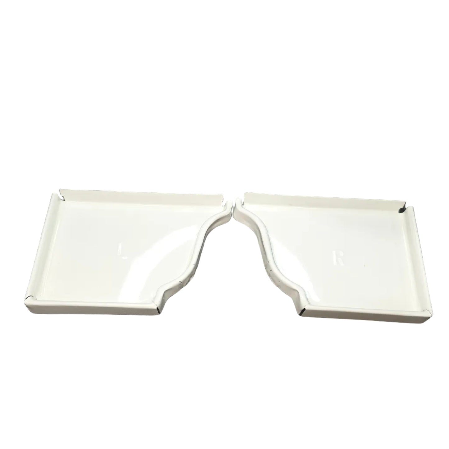 6 inch K-style aluminum gutter end cap left right pair white professional 027 thickness watertight seal fascia protection 6K ogee profile contractor DIY Damascus Oregon GutterAll