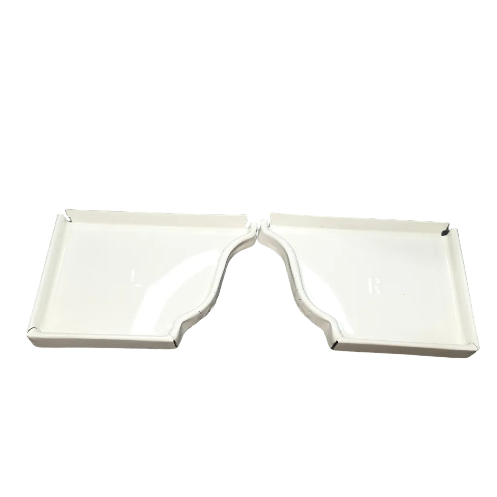 6 inch K-style aluminum gutter end cap left right pair white professional 027 thickness watertight seal fascia protection 6K ogee profile contractor DIY Damascus Oregon GutterAll