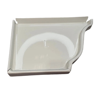 6 inch K-style aluminum gutter end cap left right pair white professional 027 thickness watertight seal fascia protection 6K ogee profile contractor DIY Damascus Oregon GutterAll