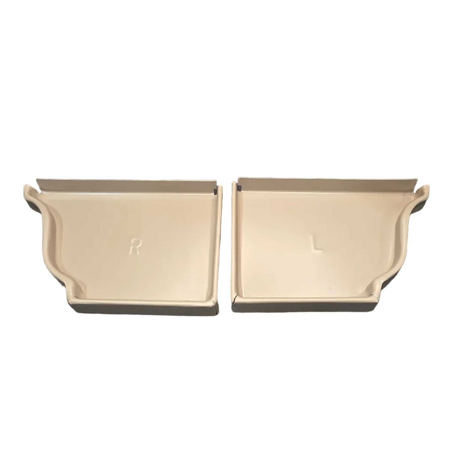6 inch K-style aluminum gutter end cap left right pair white professional 027 thickness watertight seal fascia protection 6K ogee profile contractor DIY Damascus Oregon GutterAll
