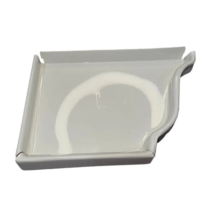 6 inch K-style aluminum gutter end cap left right pair white professional 027 thickness watertight seal fascia protection 6K ogee profile contractor DIY Damascus Oregon GutterAll