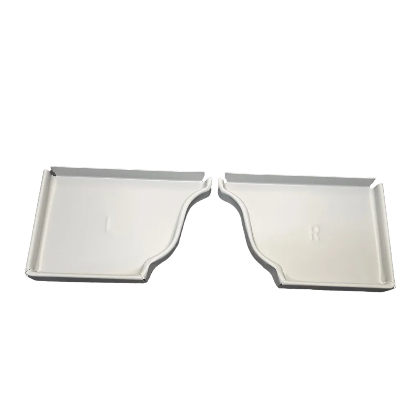6 inch K-style aluminum gutter end cap left right pair white professional 027 thickness watertight seal fascia protection 6K ogee profile contractor DIY Damascus Oregon GutterAll