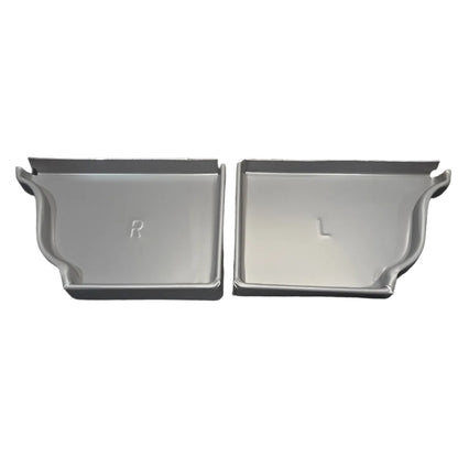 6 inch K-style aluminum gutter end cap left right pair white professional 027 thickness watertight seal fascia protection 6K ogee profile contractor DIY Damascus Oregon GutterAll
