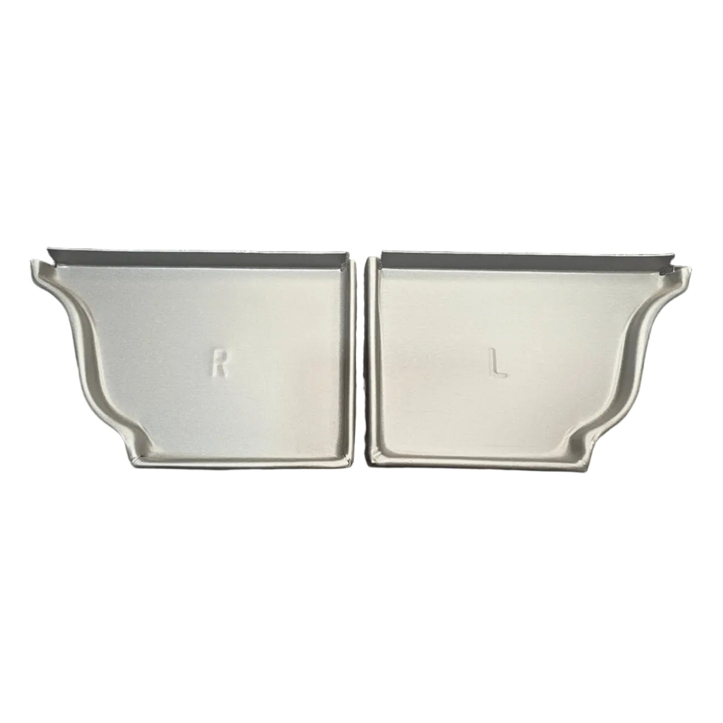 6 inch K-style aluminum gutter end cap left right pair white professional 027 thickness watertight seal fascia protection 6K ogee profile contractor DIY Damascus Oregon GutterAll