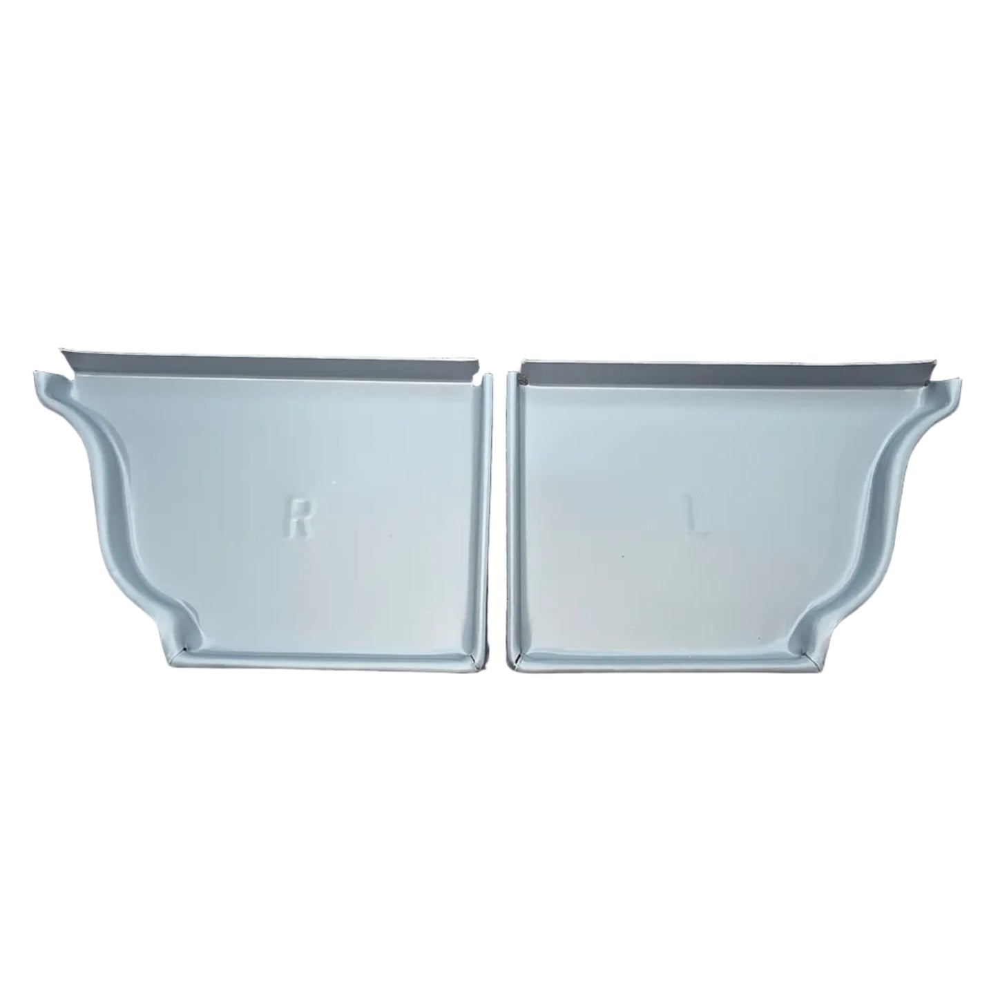 6 inch K-style aluminum gutter end cap left right pair white professional 027 thickness watertight seal fascia protection 6K ogee profile contractor DIY Damascus Oregon GutterAll