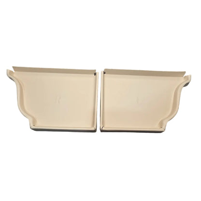 6 inch K-style aluminum gutter end cap left right pair white professional 027 thickness watertight seal fascia protection 6K ogee profile contractor DIY Damascus Oregon GutterAll