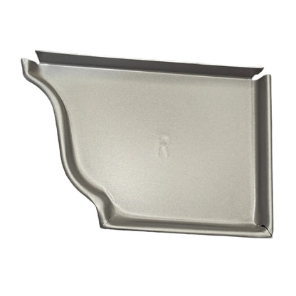6 inch K-style aluminum gutter end cap left right pair white professional 027 thickness watertight seal fascia protection 6K ogee profile contractor DIY Damascus Oregon GutterAll