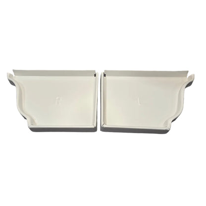 6 inch K-style aluminum gutter end cap left right pair white professional 027 thickness watertight seal fascia protection 6K ogee profile contractor DIY Damascus Oregon GutterAll