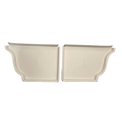6 inch K-style aluminum gutter end cap left right pair white professional 027 thickness watertight seal fascia protection 6K ogee profile contractor DIY Damascus Oregon GutterAll