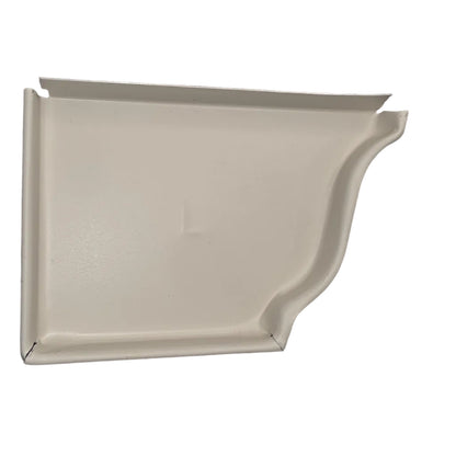 6 inch K-style aluminum gutter end cap left right pair white professional 027 thickness watertight seal fascia protection 6K ogee profile contractor DIY Damascus Oregon GutterAll
