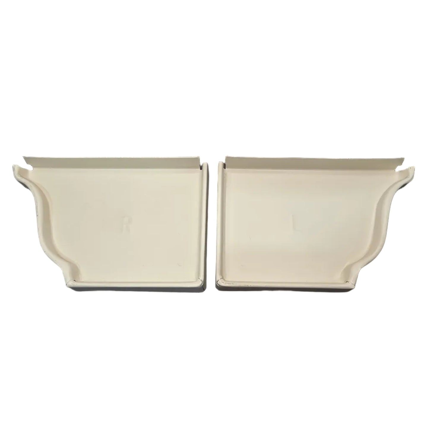 6 inch K-style aluminum gutter end cap left right pair white professional 027 thickness watertight seal fascia protection 6K ogee profile contractor DIY Damascus Oregon GutterAll