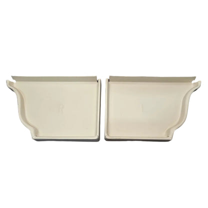 6 inch K-style aluminum gutter end cap left right pair white professional 027 thickness watertight seal fascia protection 6K ogee profile contractor DIY Damascus Oregon GutterAll