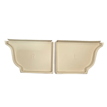 6 inch K-style aluminum gutter end cap left right pair white professional 027 thickness watertight seal fascia protection 6K ogee profile contractor DIY Damascus Oregon GutterAll