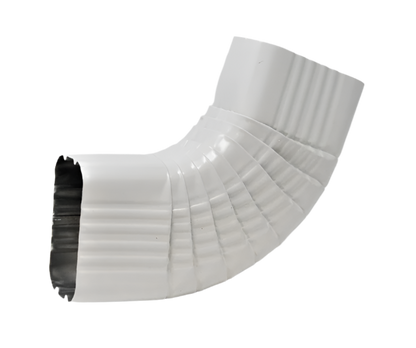 3x4" 75-Degree Downspout Elbow – Type B Corrugated Aluminum (25+ Colors)