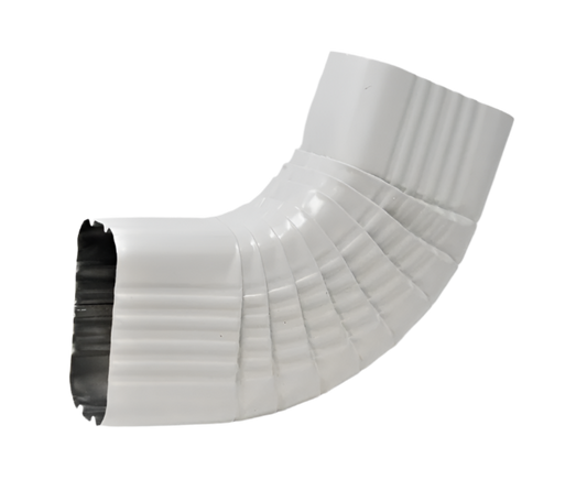 3x4" 75-Degree Downspout Elbow – Type B Corrugated Aluminum (25+ Colors)