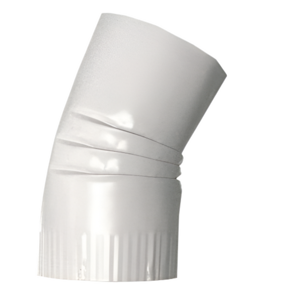 4 in. Round 22.5 Degree Elbow - White Professional Grade Downspout