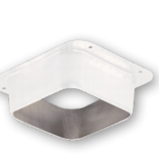 3 in x 3 in rectangular gutter outlet for K-style gutters
