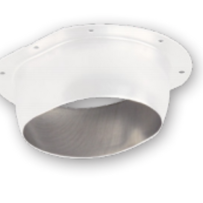 Oval gutter outlet for 2x3 rectangular downspout connection