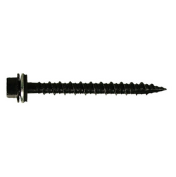 10" x 2" Speed Master Hex Head Washer Screw Black Professional Grade Gutter Fastener