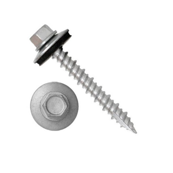 2-1/2 in hex head screw with sealing washer for gutter fastening
