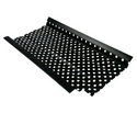 Flow Right Gutter Guard in black, 4ft section with perforated design for debris protection.