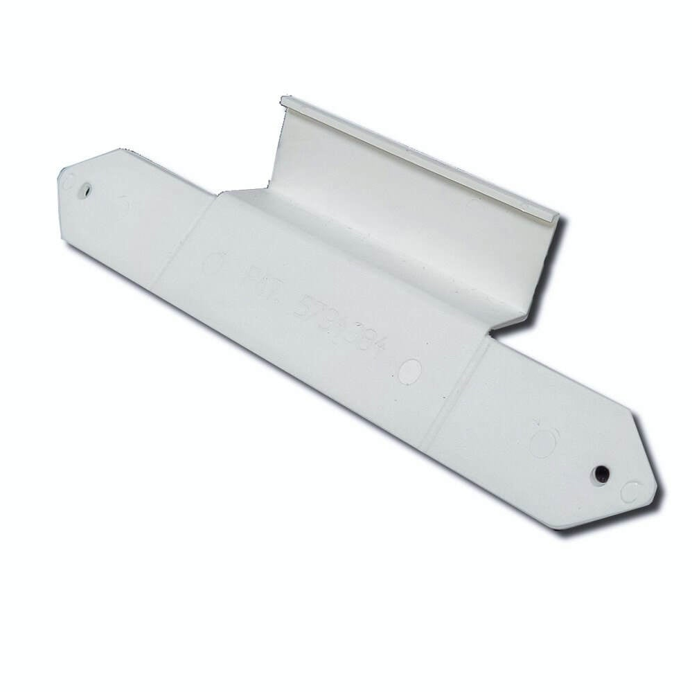 2x3 white vinyl downspout clip for wall mounted gutter support