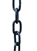 Black aluminum rain chain showcasing sleek and weather-resistant design.