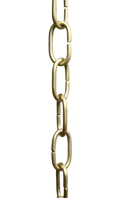 Long Brass Link Rain Chain Decorative Downspout Garden Art Water Feature Handcrafted 8.5ft