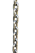 Vertical polished stainless steel chain showcasing professional-grade quality.