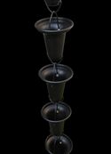 Aluminum Bell Cup Rain Chain - 4 Color Options | Decorative Downspout