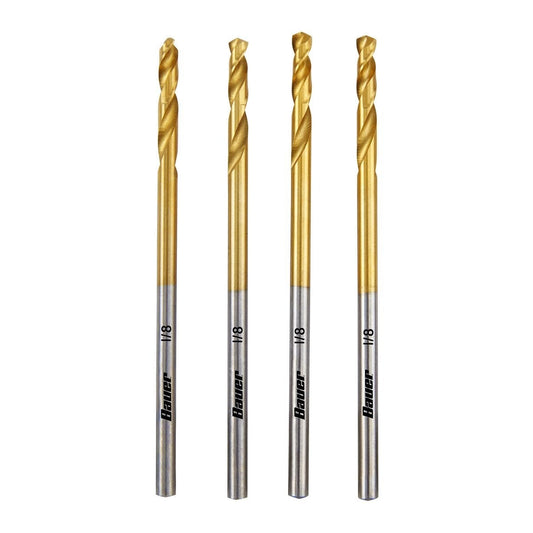 1/8" Titanium Drill Bit Set, 4 Pc.