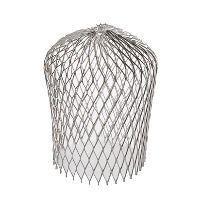 Expandable aluminum mesh downspout strainer 3 inch dome shape installed in gutter outlet blocking leaves debris filter GutterAll Damascus Oregon