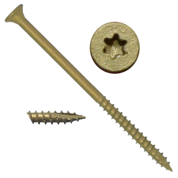 Professional 6" Bronze Construction Screw Star Drive Heavy Duty Gutter Fastener All Weather