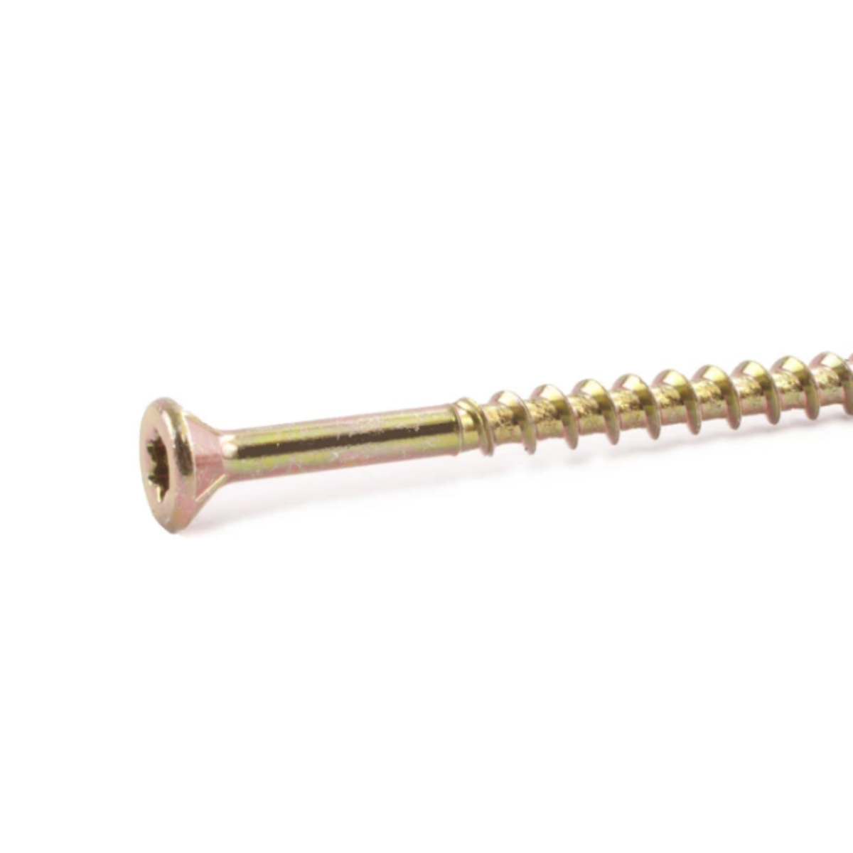 3-1/2 in Type 17 construction screw with yellow zinc finish